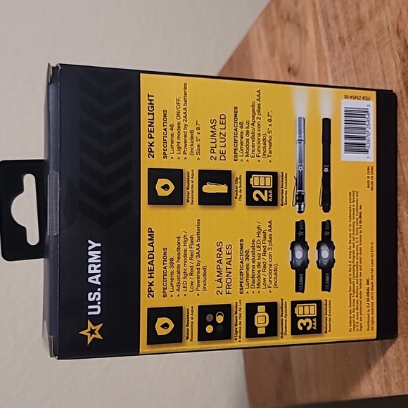 US Army brand 2pk Headlamp + 2pk Penlight - Picture 4 of 6